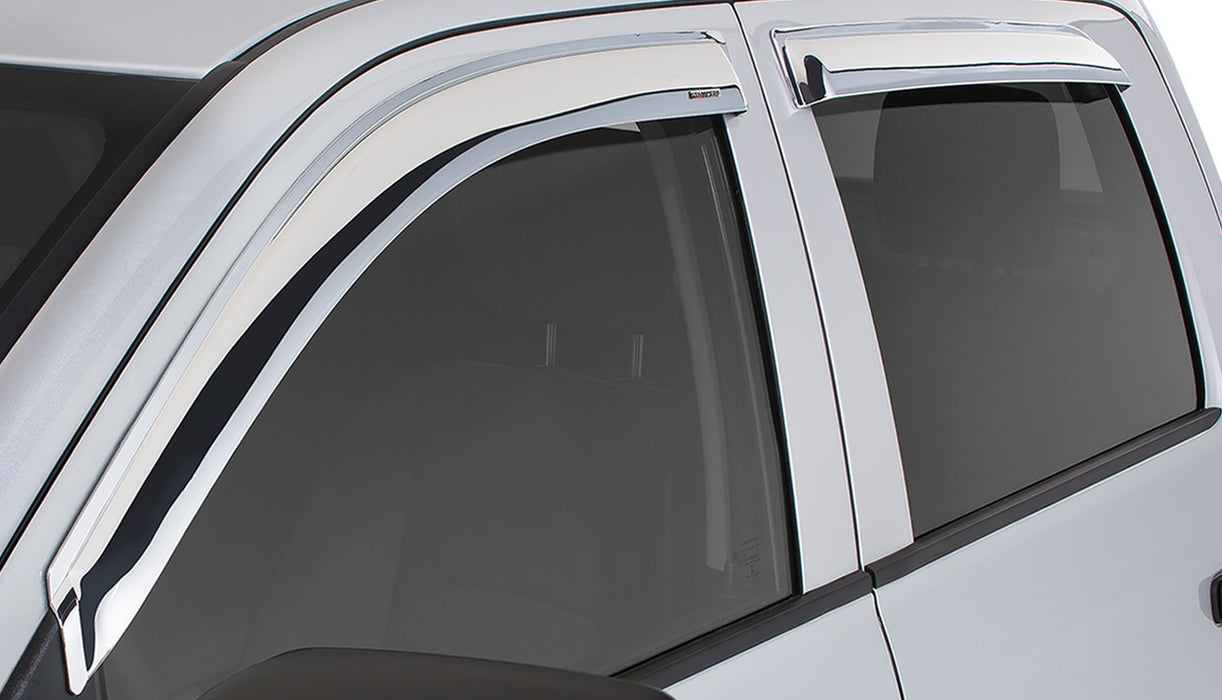 Stampede 60102-8 Tape-Onz™ Sidewind Deflector 4 pc.; Chrome; - Truck Part Superstore
