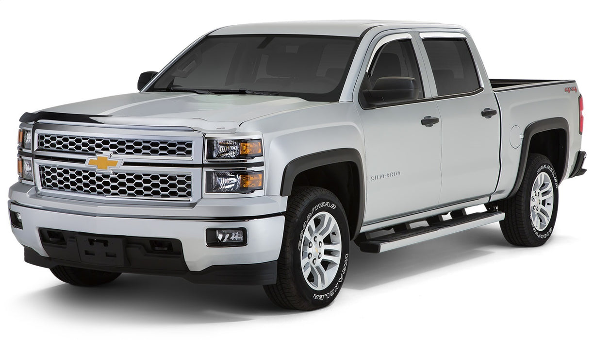 Stampede 60102-8 Tape-Onz™ Sidewind Deflector 4 pc.; Chrome; - Truck Part Superstore