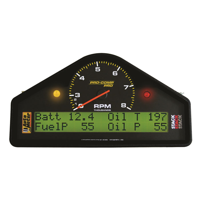 AutoMeter 6011 RACE DASH DISPLAY; 8K RPM/MPH/FUELP/OILP/OILT/WTMP/VOLT; PRO-COMP - Truck Part Superstore