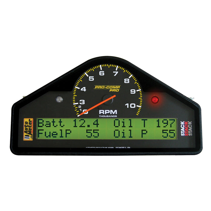 AutoMeter 6013 RACE DASH DISPLAY; 10.5K RPM/MPH/FUELP/OILP/OILT/WTMP/VOLT; PRO-COMP - Truck Part Superstore