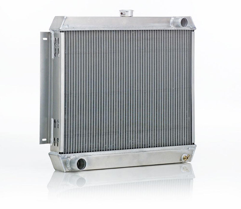Be Cool 60270 Downflow Radiator Factory-Fit Natural Finish for 66-69 Dodge B-Body Coronet/Charger/Super Bee w/Std Trans Passenger Upper/Driver Lower Be Cool Radiator - Truck Part Superstore