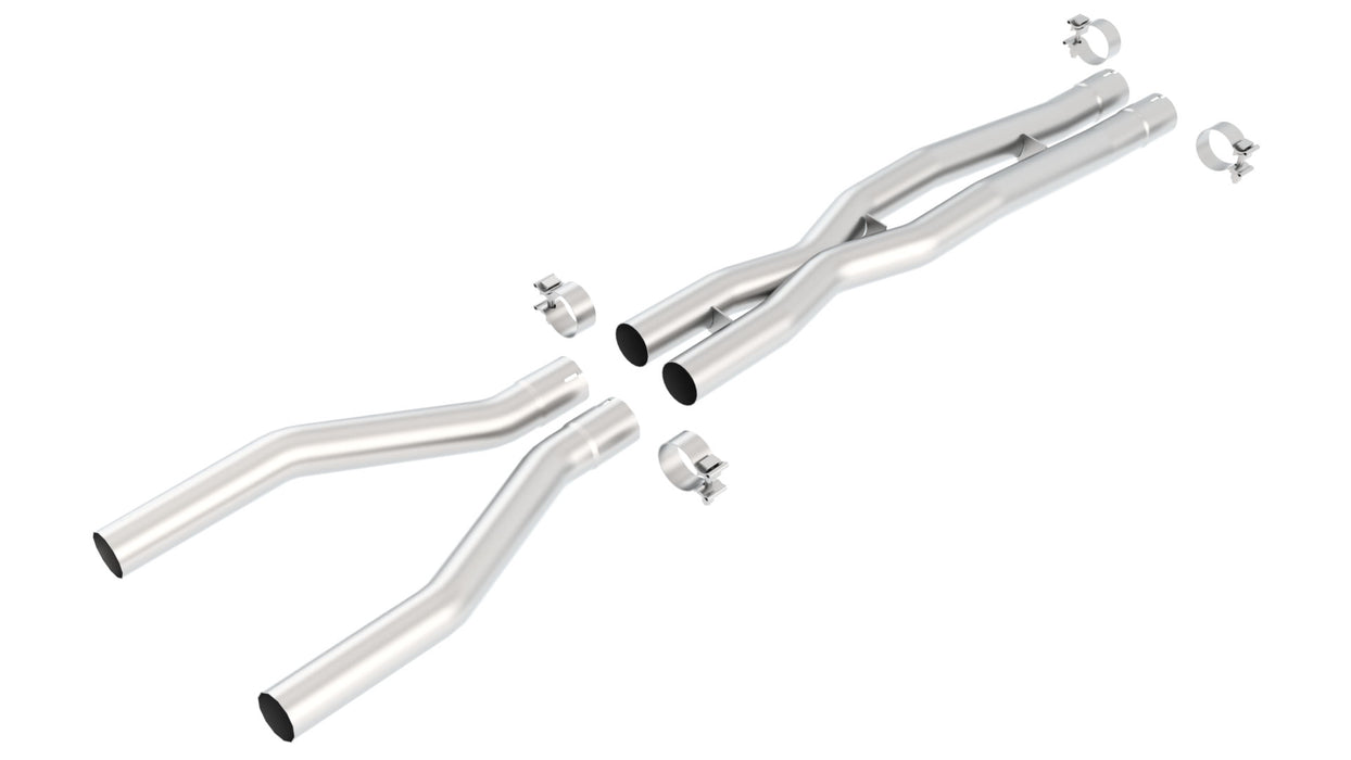 Borla 60524 Connection Pipes - X-Pipe With Mid-Pipes - Truck Part Superstore