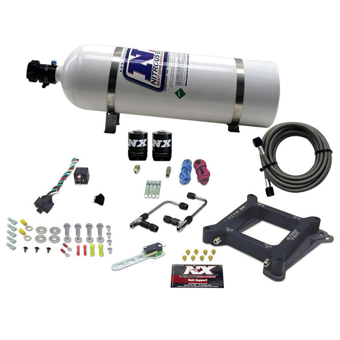 Nitrous Express 60545-15 4150 Gemini PRO-POWER ALCOHOL (100-200-300-400-500HP) WITH 15LB BOTTLE - Truck Part Superstore