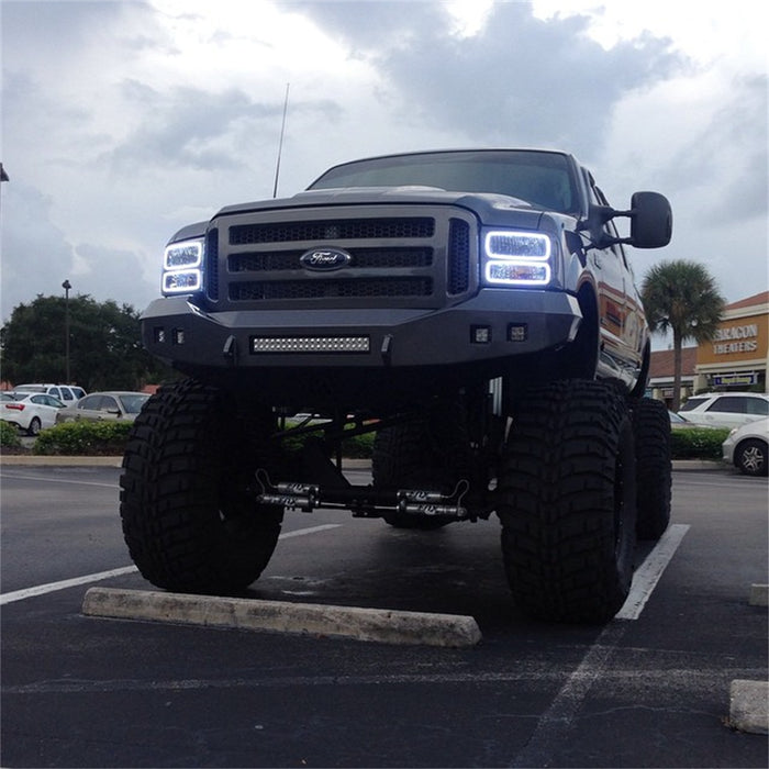 Road Armor 605R0B-NW Stealth Non-Winch Front Bumper; Steel; Satin Black; Square Fog Light Holes; - Truck Part Superstore