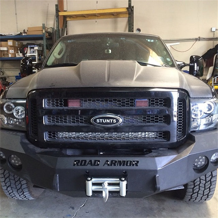 Road Armor 605R0B-NW Stealth Non-Winch Front Bumper; Steel; Satin Black; Square Fog Light Holes; - Truck Part Superstore