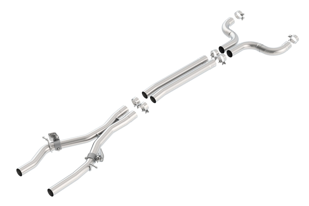 Borla 60610 Connection Pipes - X-Pipe With Mid-Pipes - Truck Part Superstore