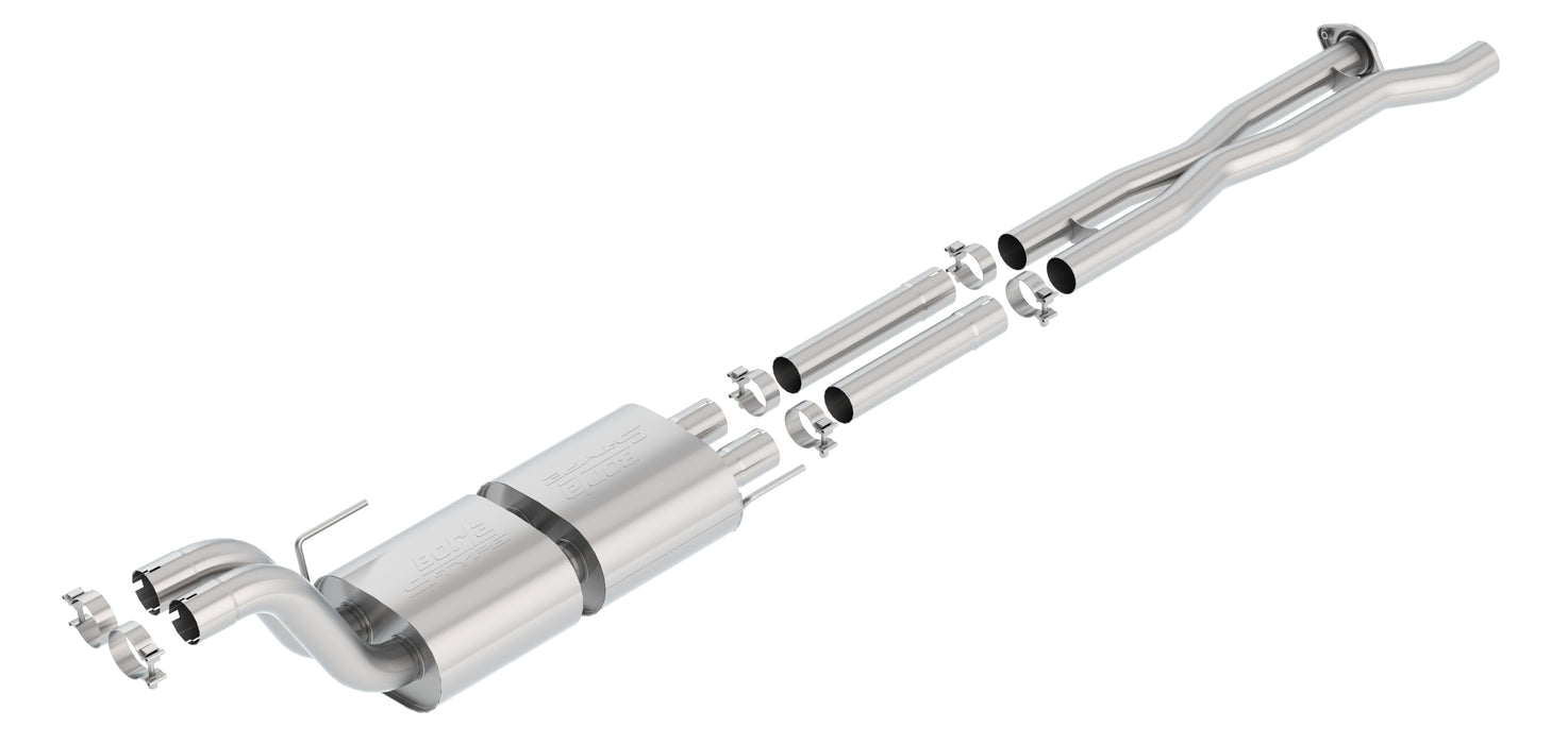 Borla 60637 Connection Pipes - X-Pipe With Mid-Pipes & S-Type Muffler - Truck Part Superstore