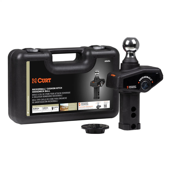 CURT 60654 CURT 60654 RockerBall 2-5/16-Inch Cushion Hitch Gooseneck Ball; 30;000 lbs - Truck Part Superstore