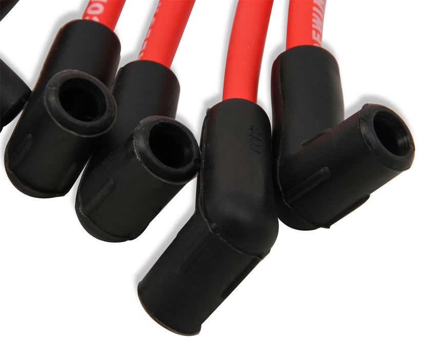 Mallory 606 Pro Wire Set; 8mm Red Silicone Jacket; Black Plug Boots; - Truck Part Superstore