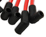 Mallory 606 Pro Wire Set; 8mm Red Silicone Jacket; Black Plug Boots; - Truck Part Superstore