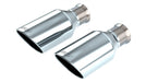 Borla 60718 Connection Pipes - Tip Kit Single Round Rolled Edge Angle-Cut Bright Chrome - Truck Part Superstore