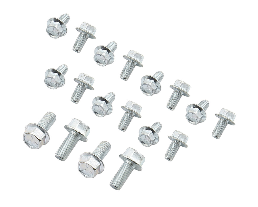Mr Gasket 6085MRG Oil Pan Bolt Kit; 14 pc. 1/4 in.-20 x 0.5 in.; 4 pc. 5/16 in.-18 x 0.75 in.; - Truck Part Superstore