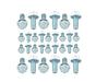 Mr Gasket 6087MRG Oil Pan Bolt Kit; 6 pc. 5/16 in.-18 x 0.75 in.; 18 pc. 1/4 in.-20 x 0.5 in.; - Truck Part Superstore