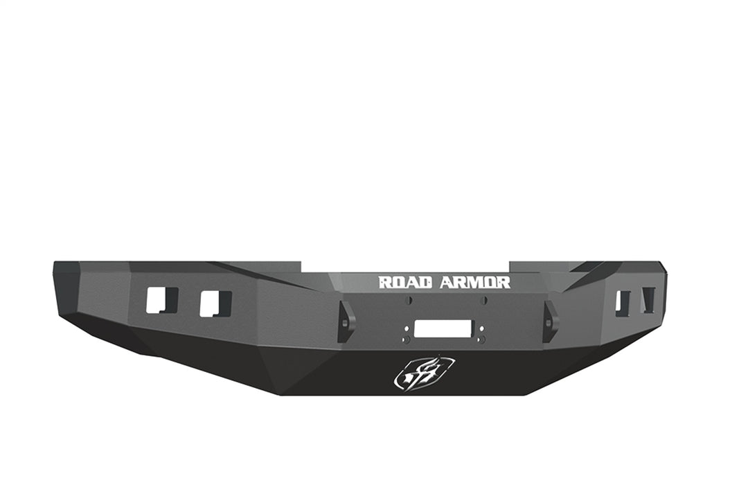 Road Armor 608R0B Stealth Winch Front Bumper; Steel; Satin Black; Square Fog Light Holes; - Truck Part Superstore