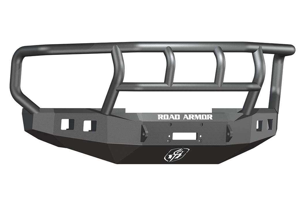 Road Armor 608R2B Stealth Winch Front Bumper; Titan II Guard; Satin Black; Square Fog Light Holes; - Truck Part Superstore