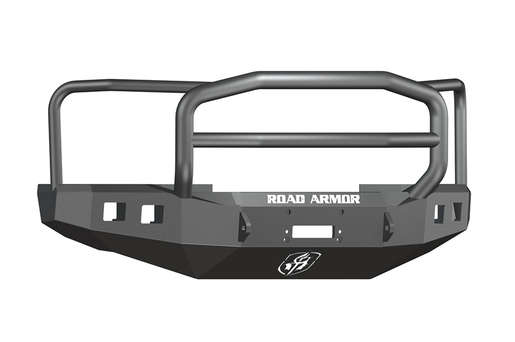 Road Armor 608R5B Stealth Winch Front Bumper; Lonestar Guard; Satin Black; Square Fog Light Holes; - Truck Part Superstore