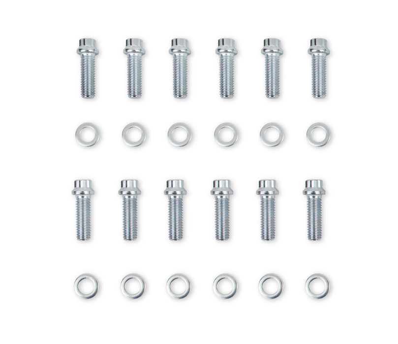 Mr Gasket 6091 Intake Manifold Bolts; 12 Point Small Head; 3/8 in.-16 x 1in.; w/Washers; - Truck Part Superstore