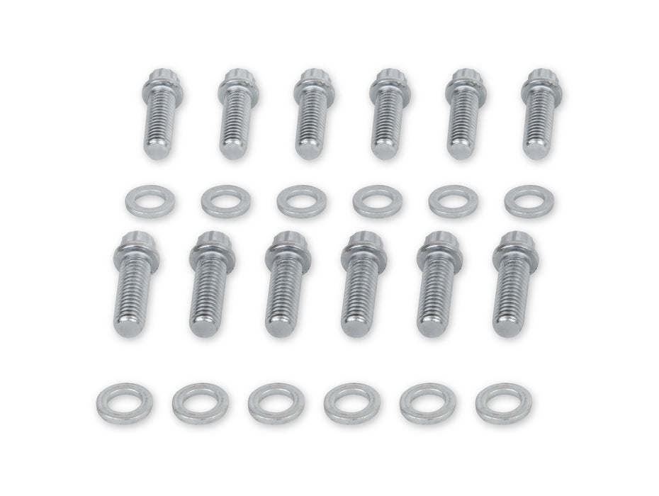 Mr Gasket 6091 Intake Manifold Bolts; 12 Point Small Head; 3/8 in.-16 x 1in.; w/Washers; - Truck Part Superstore