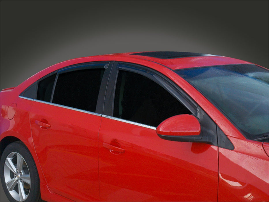 Stampede 6094-2 Tape-Onz™ Sidewind Deflector 4 pc.; Smoke; - Truck Part Superstore
