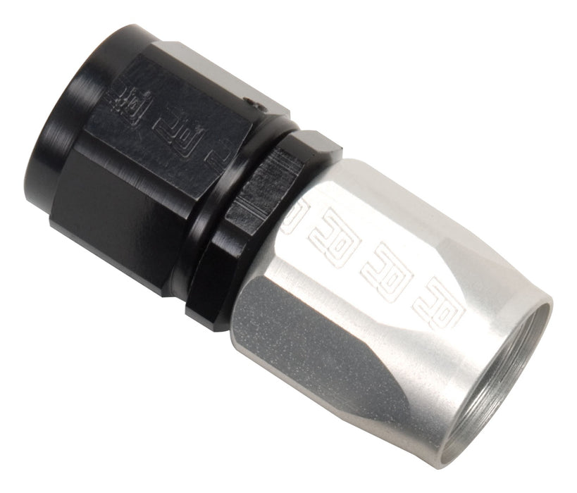 Russell 610043 Standard Radius Straight Full Flow Swivel Hose End; Black/Silver; -10AN; - Truck Part Superstore