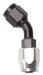 Russell 610133 Standard Radius Full Flow 45 Deg. Swivel Hose End; Black/Silver; -16AN; - Truck Part Superstore