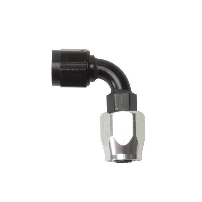 Russell 610193 Standard Radius Full Flow 90 Deg. Swivel Hose End; Black/Silver; -12AN; - Truck Part Superstore