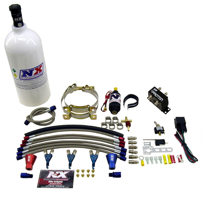 Nitrous Express 61027-1.0P THREE CYLINDER PROTON SYSTEM W 1.0 LB BOTTLE; 1.0LB - Truck Part Superstore