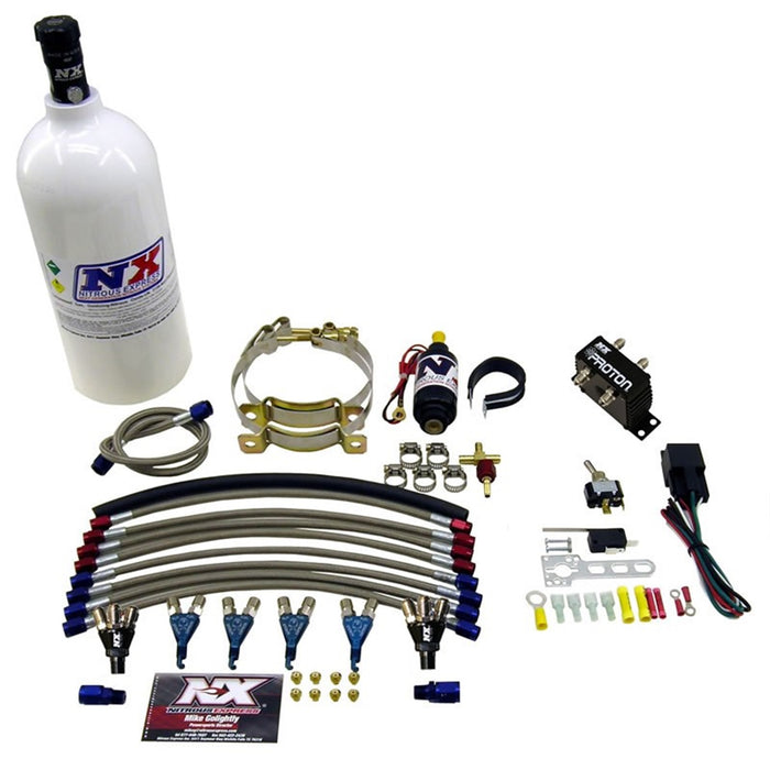 Nitrous Express 61028-1.0P FOUR CYLINDER PROTON SYSTEM W 1.0 LB BOTTLE; 1.0LB - Truck Part Superstore