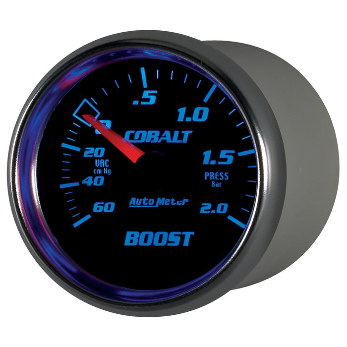 AutoMeter 6103-M GAUGE; VAC/BOOST; 2 1/16in.; 60CMHG-2.0BAR; MECHANICAL; COBALT - Truck Part Superstore
