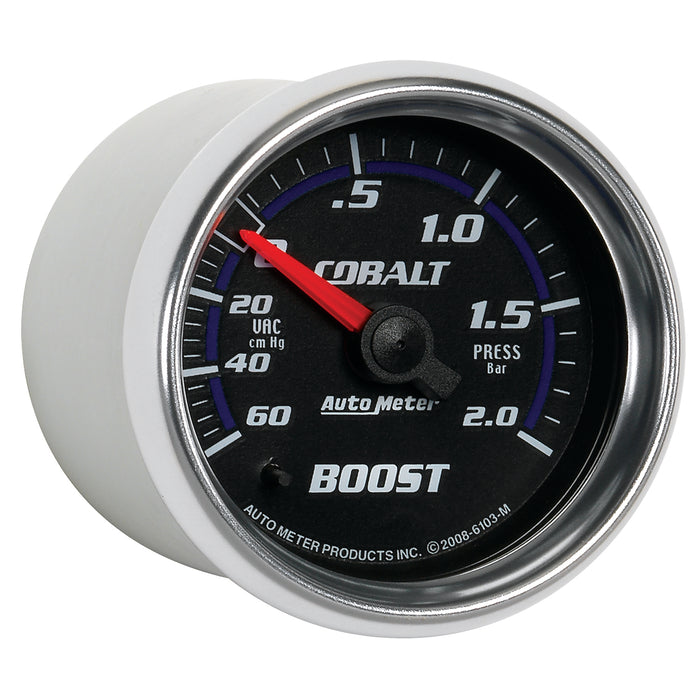 AutoMeter 6103-M GAUGE; VAC/BOOST; 2 1/16in.; 60CMHG-2.0BAR; MECHANICAL; COBALT - Truck Part Superstore