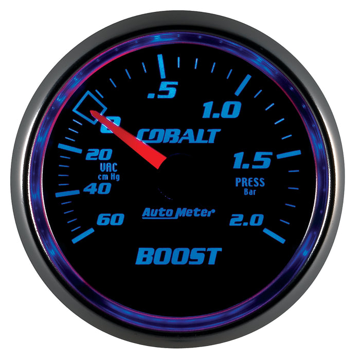 AutoMeter 6103-M GAUGE; VAC/BOOST; 2 1/16in.; 60CMHG-2.0BAR; MECHANICAL; COBALT - Truck Part Superstore