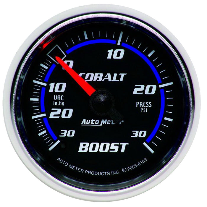 AutoMeter 6103 GAUGE; VAC/BOOST; 2 1/16in.; 30INHG-30PSI; MECHANICAL; COBALT - Truck Part Superstore