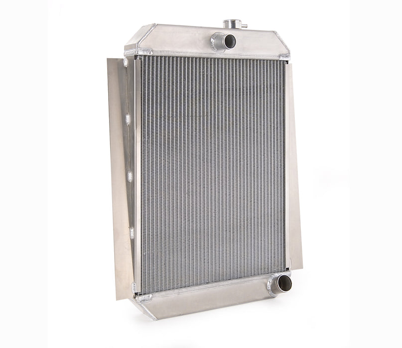 Be Cool 61044 Downflow Radiator Factory-Fit Polished Finish for 47-54 Chevrolet 1/2, 3/4, 1 Ton Pickups w/Std Trans 19 Inch W x 28 Inch H Be Cool Radiator - Truck Part Superstore