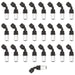 Russell 610478 HOSE END #6 CRIMP ON SWIVEL 45 DEG BLK/CLR (BULK PKG OF 25) - Truck Part Superstore