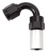 Russell 610493 Pro Classic Crimp On 120 Deg. Tight Radius Hose End; Black/Silver; -6AN; - Truck Part Superstore