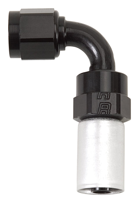 Russell 610663 Pro Classic 90 Deg. Crimp On Hose End; Black/Clear; -12AN; - Truck Part Superstore