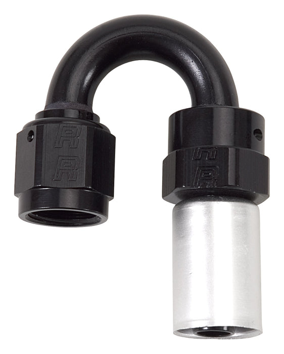 Russell 610693 Pro Classic Crimp On 180 Deg. Hose End; Black/Clear; -12AN; - Truck Part Superstore