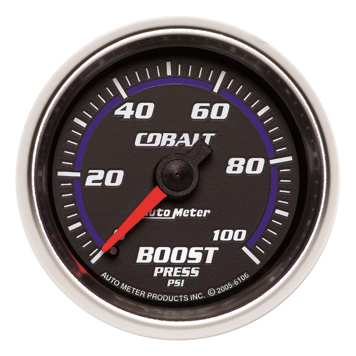 AutoMeter 6106 GAUGE; BOOST; 2 1/16in.; 100PSI; MECHANICAL; COBALT - Truck Part Superstore