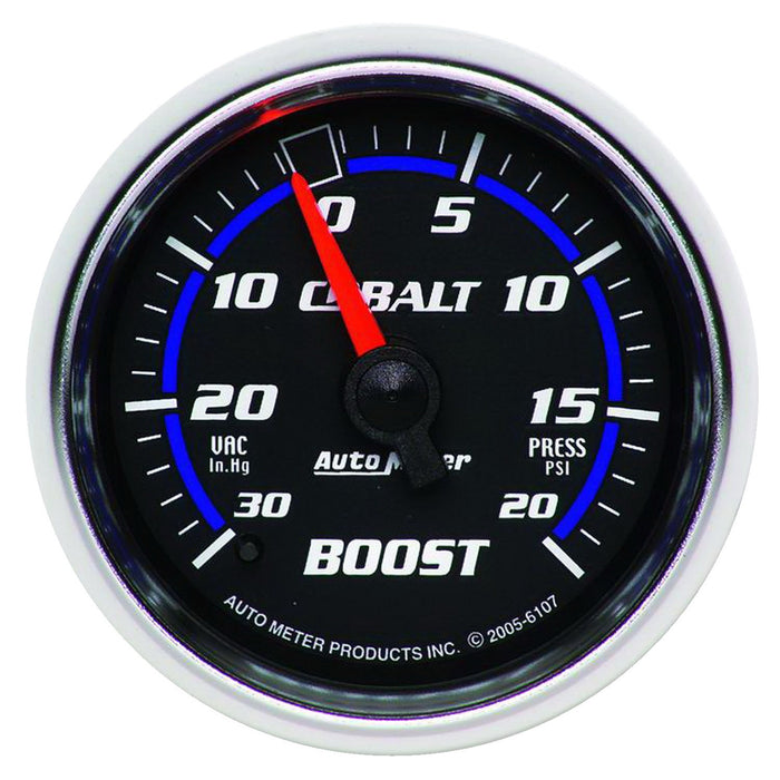 AutoMeter 6107 GAUGE; VAC/BOOST; 2 1/16in.; 30INHG-20PSI; MECHANICAL; COBALT - Truck Part Superstore