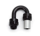 Russell 610820 Crimp On Hose End; -6 SAE Port Male To -6 Hose; 180 Degree; Black Anodized; - Truck Part Superstore