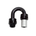 Russell 610850 Crimp On Hose End; -8 SAE Port Male To -8 Hose; 180 Degree; Black Anodized; - Truck Part Superstore