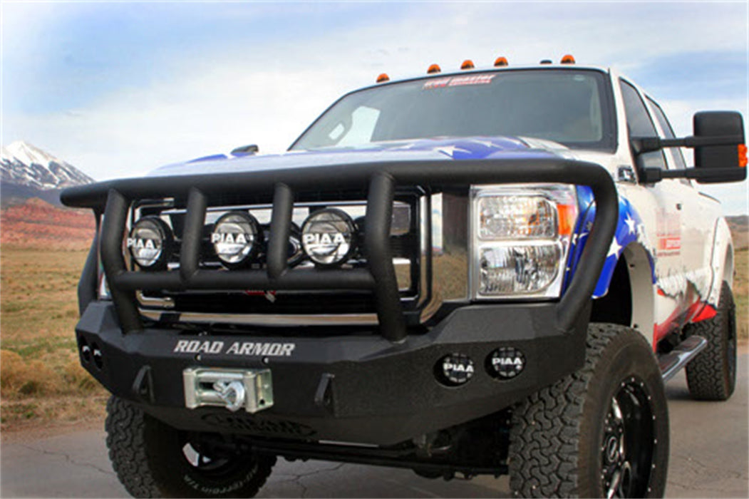 Road Armor 61102B Stealth Winch Front Bumper; Titan II Guard; Satin Black; - Truck Part Superstore