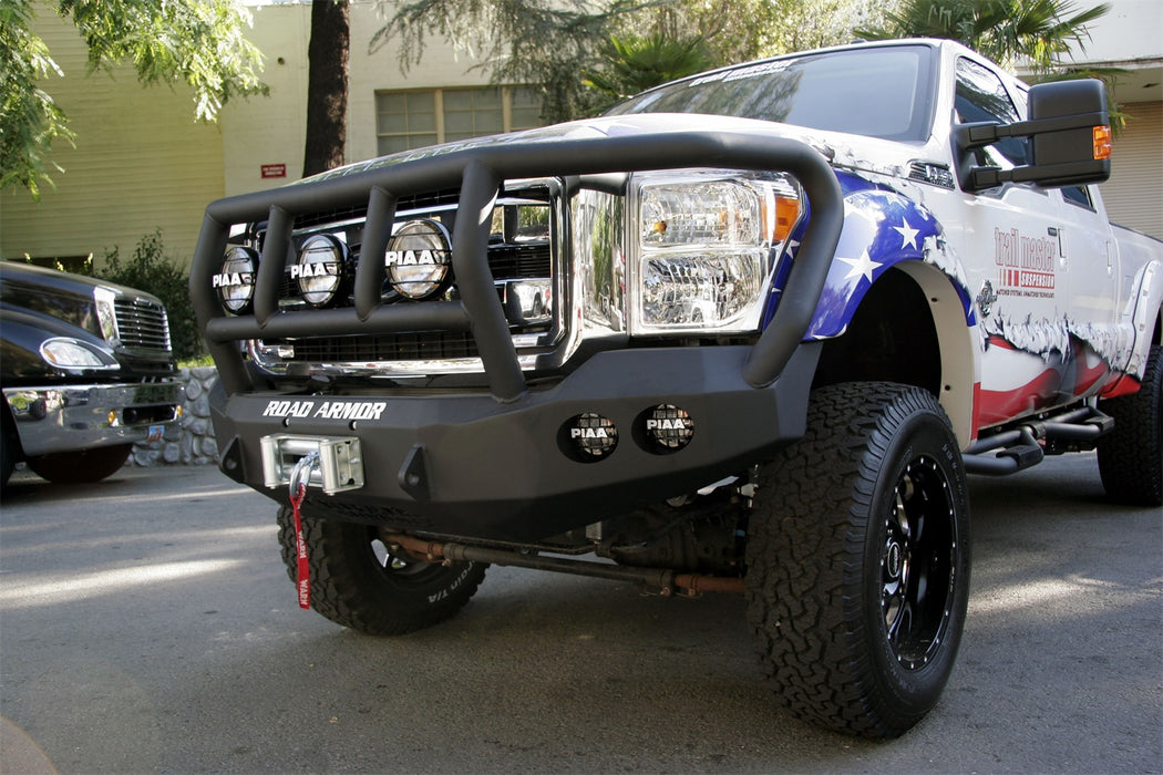Road Armor 61102B Stealth Winch Front Bumper; Titan II Guard; Satin Black; - Truck Part Superstore