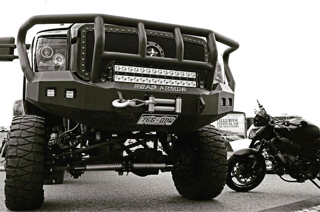 Road Armor 61102B Stealth Winch Front Bumper; Titan II Guard; Satin Black; - Truck Part Superstore