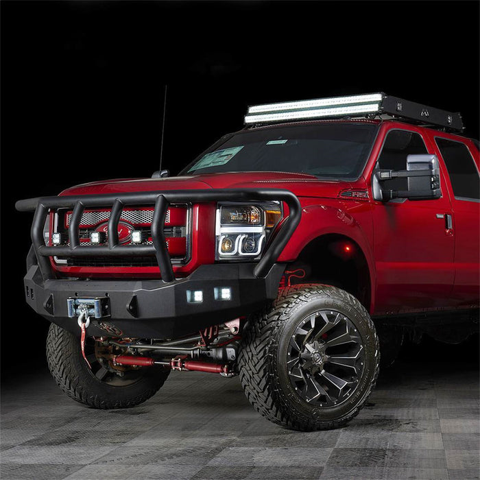 Road Armor 61102B Stealth Winch Front Bumper; Titan II Guard; Satin Black; - Truck Part Superstore