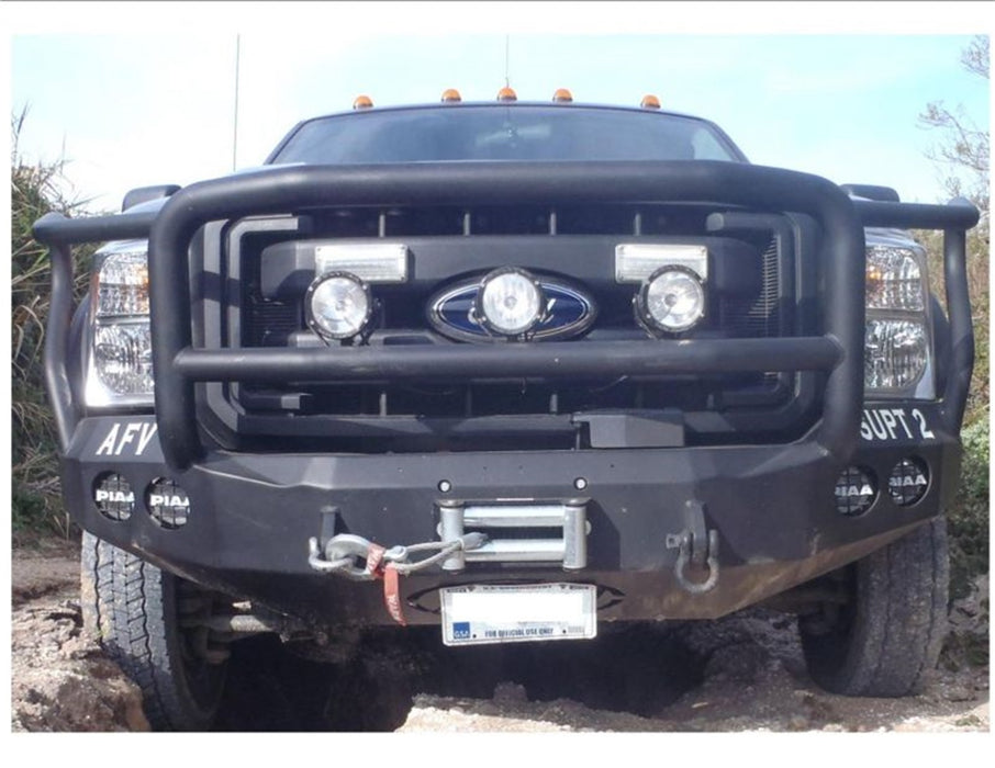 Road Armor 61105B Stealth Winch Front Bumper; Lonestar Guard; Satin Black; Round Fog Light Holes; - Truck Part Superstore