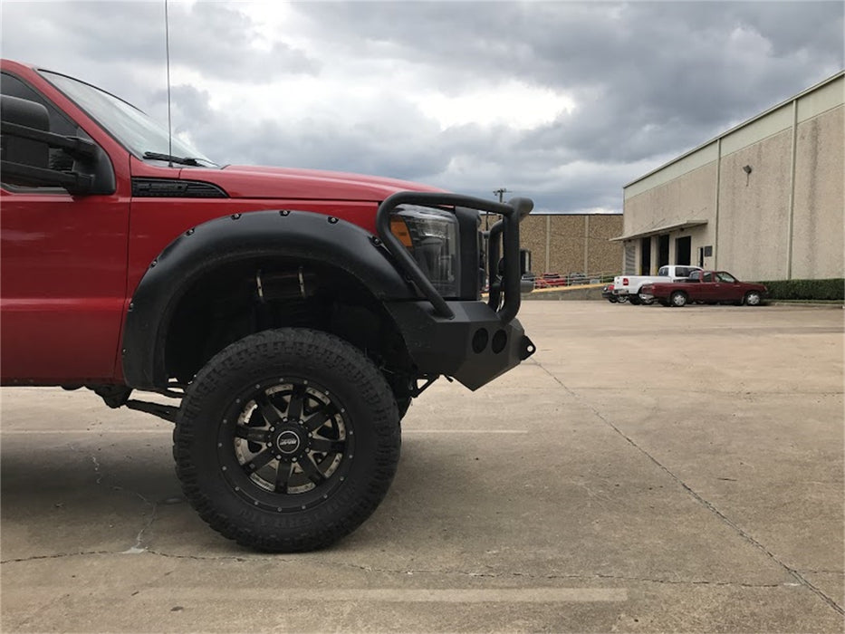Road Armor 61105B Stealth Winch Front Bumper; Lonestar Guard; Satin Black; Round Fog Light Holes; - Truck Part Superstore