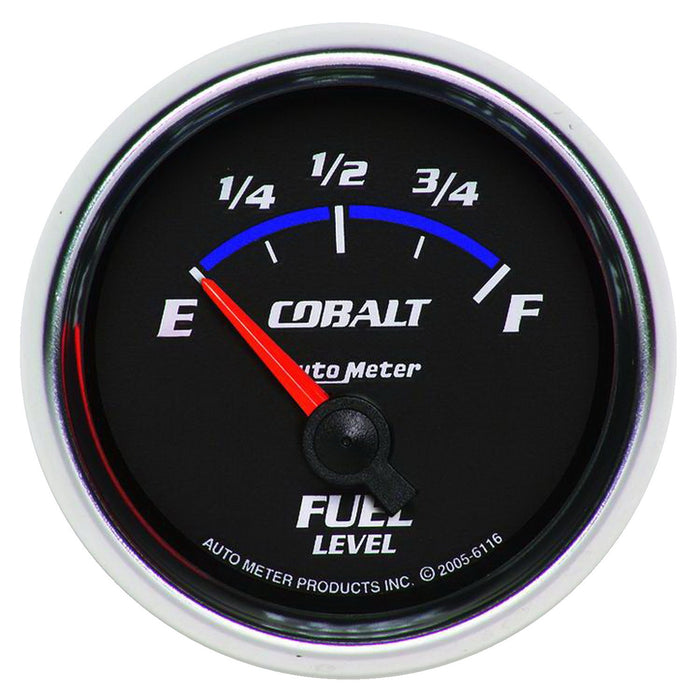 AutoMeter 6116 GAUGE; FUEL LEVEL; 2 1/16in.; 240OE TO 33OF; ELEC; COBALT - Truck Part Superstore
