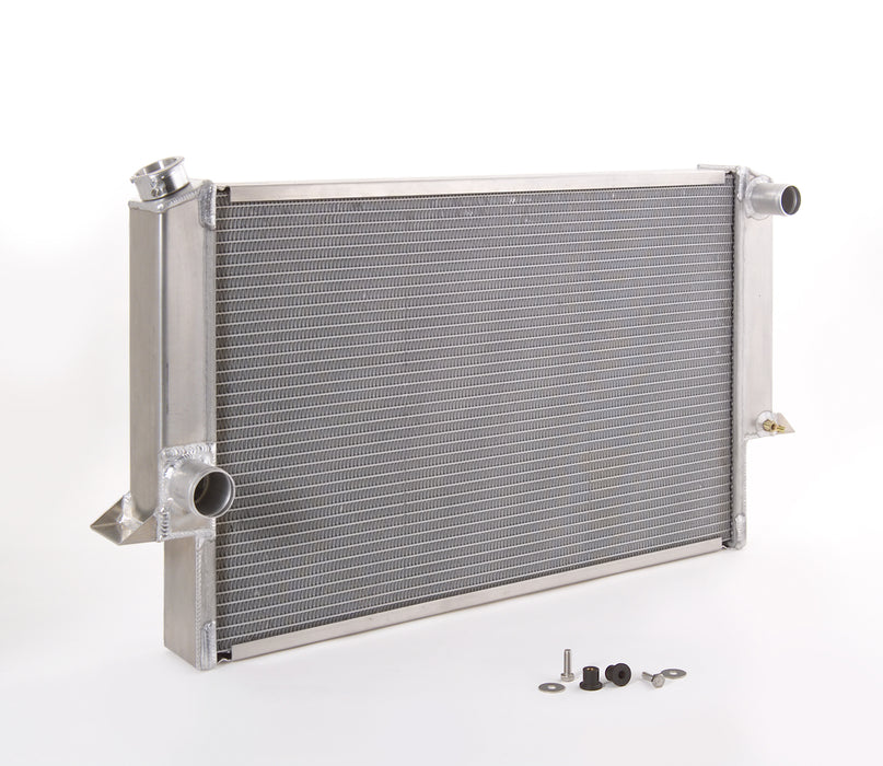 Be Cool 61176 Radiator Factory-Fit Polished Finish for 70-74 Dodge E-Body w/Std Trans Driver Water Pump Outlet 33 Inch W Be Cool Radiator - Truck Part Superstore
