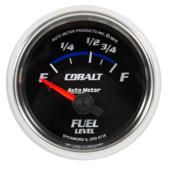 AutoMeter 6118 GAUGE; FUEL LEVEL; 2 1/16in.; 16OE TO 158OF; ELEC; COBALT - Truck Part Superstore